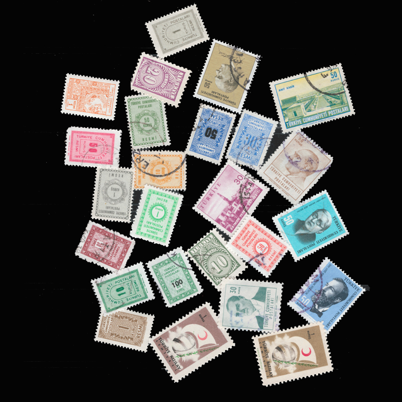 Collectible Vintage Postage Stamps - 20 adet/grup eski türkiye yeni ve