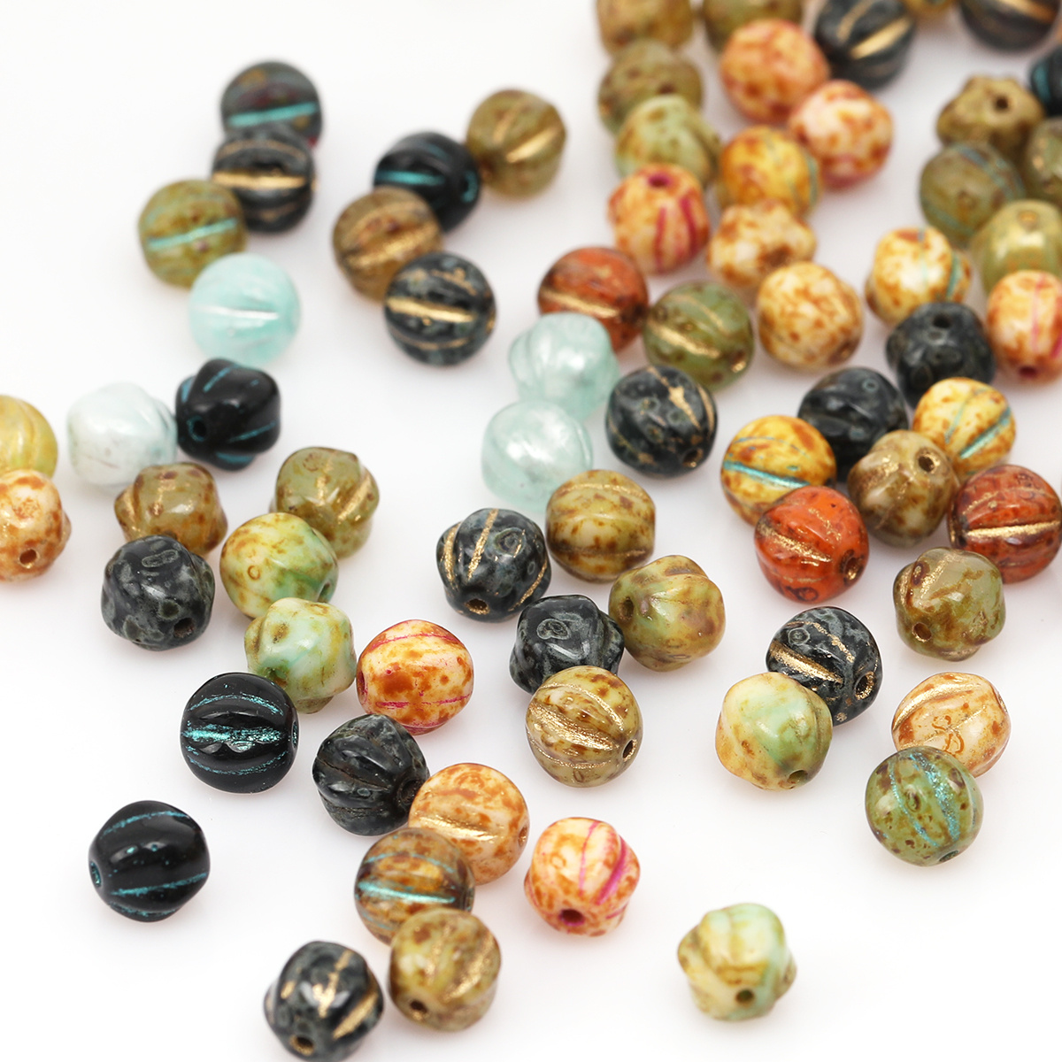 Vintage Collectible Marbles - Yaklaşık 12/28 adet Rastgele Renk 6mm