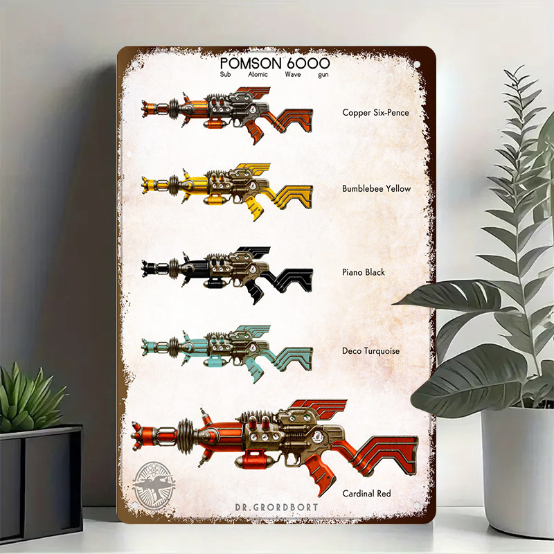 Pomson 6000 Retro Metal Tabela - Vintage Collectible Guns incelemesi ve fiyatı