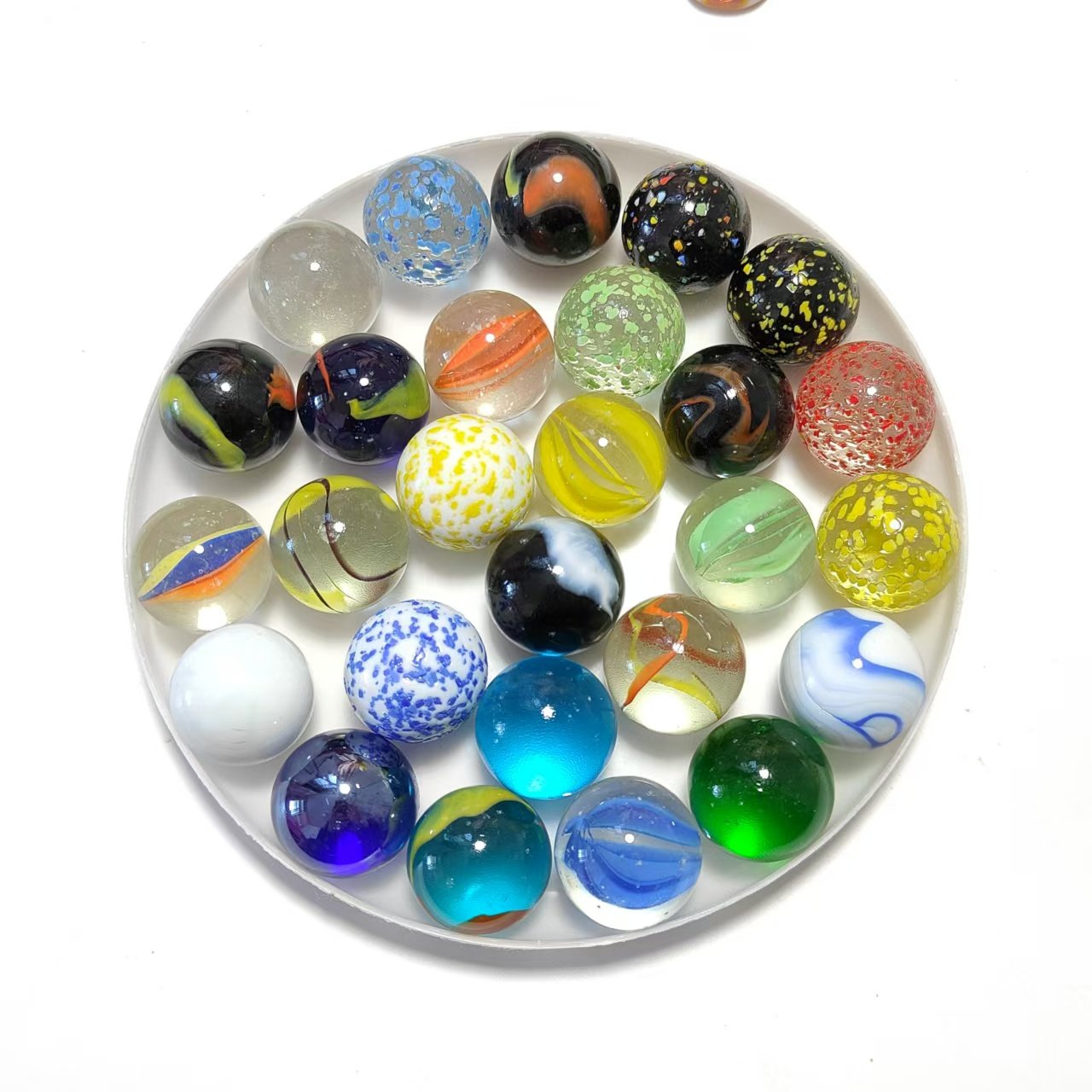 16mm 25mm 35mm Renkli Cam Bily - Vintage Collectible Marbles incelemesi ve fiyatı