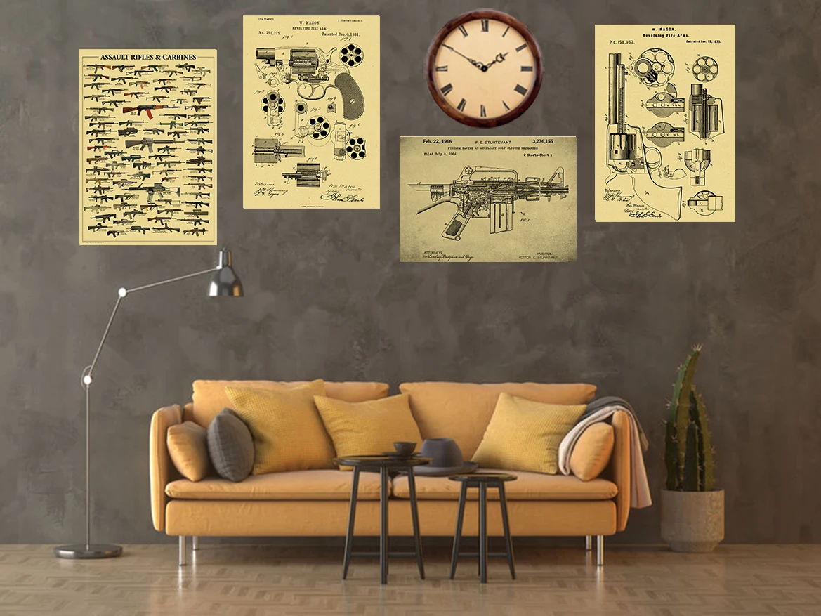 Ünlü Silah Koleksiyonu Posterl - Vintage Collectible Guns incelemesi ve fiyatı